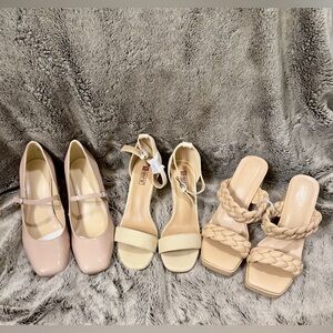 Bundle 3 nude heels size 6.5 NWOT/like new used MAKE OFFER!